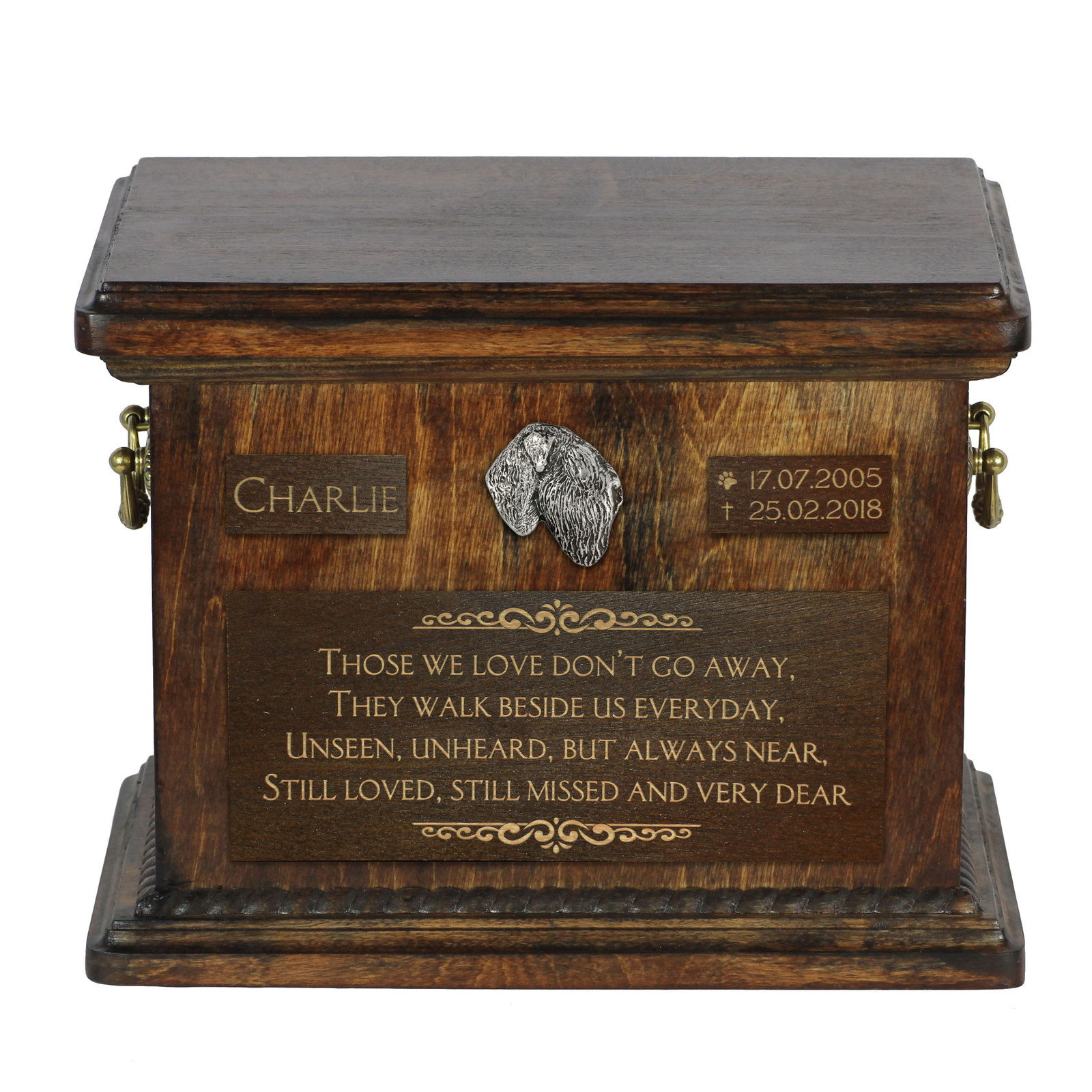 Russian Black Terrier Large Urn With The Image Of A Dog Art-Dog