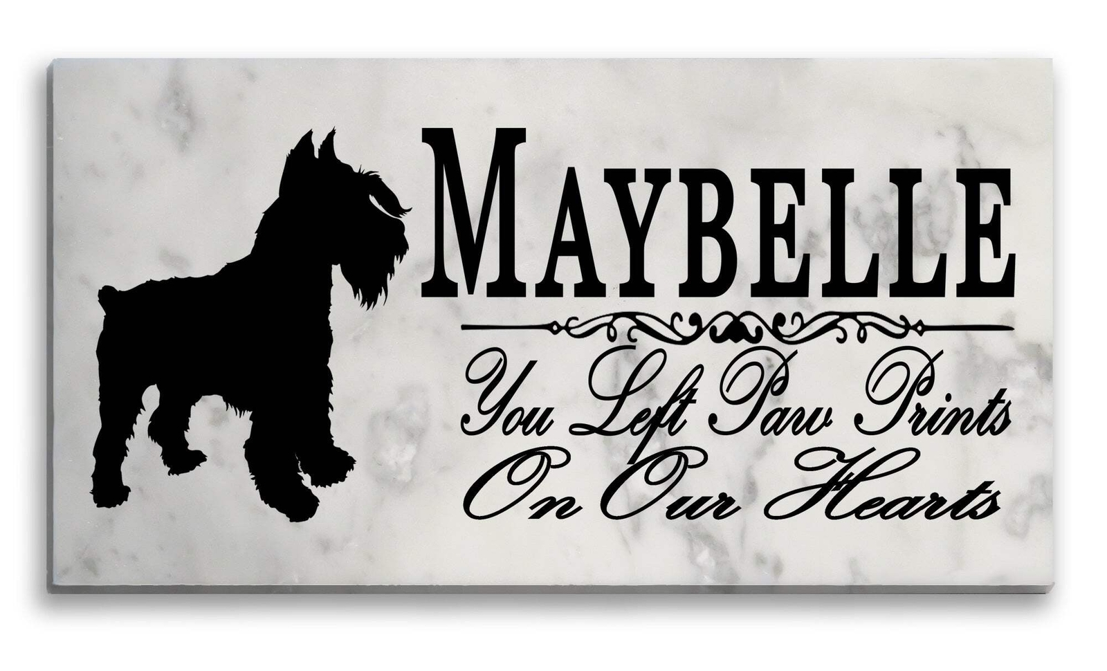 Schnauzer Memorial Stone Personalized Dog Garden Plaque or Grave Marker Outdoor