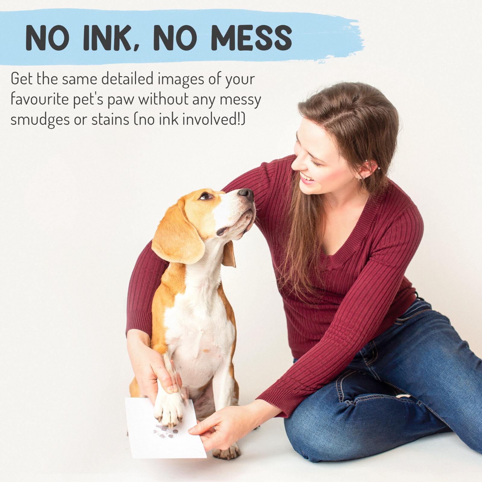 Pet Inkless Wipe Paw Print Kit – 100% Safe and Pet-Friendly for Your Dog or Cat