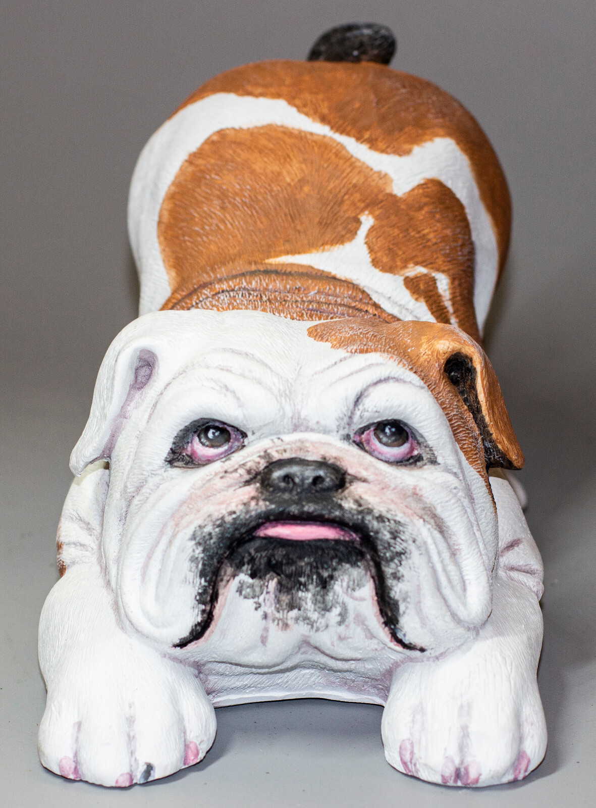 English Bulldog Urn Dog Ashes Pet Memorial Sculpture Animal Grave Decor Keepsake