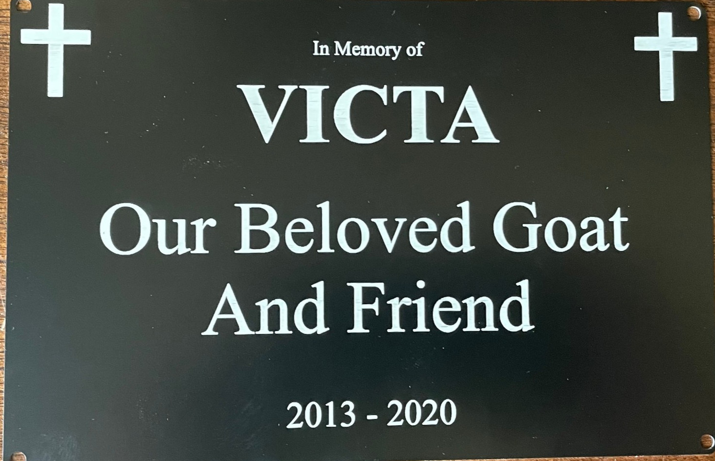 Memorial Plaque 508mm x 305mm (Durablack)