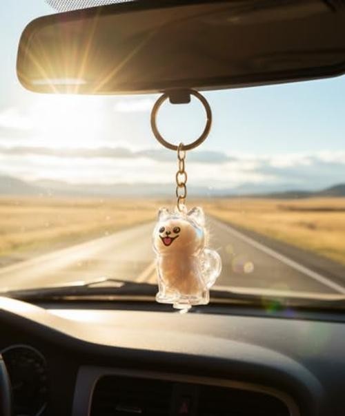 Cat/Dog Hair Collector Keychain Charm Memorial Bottle Memorial Storage Dog 1