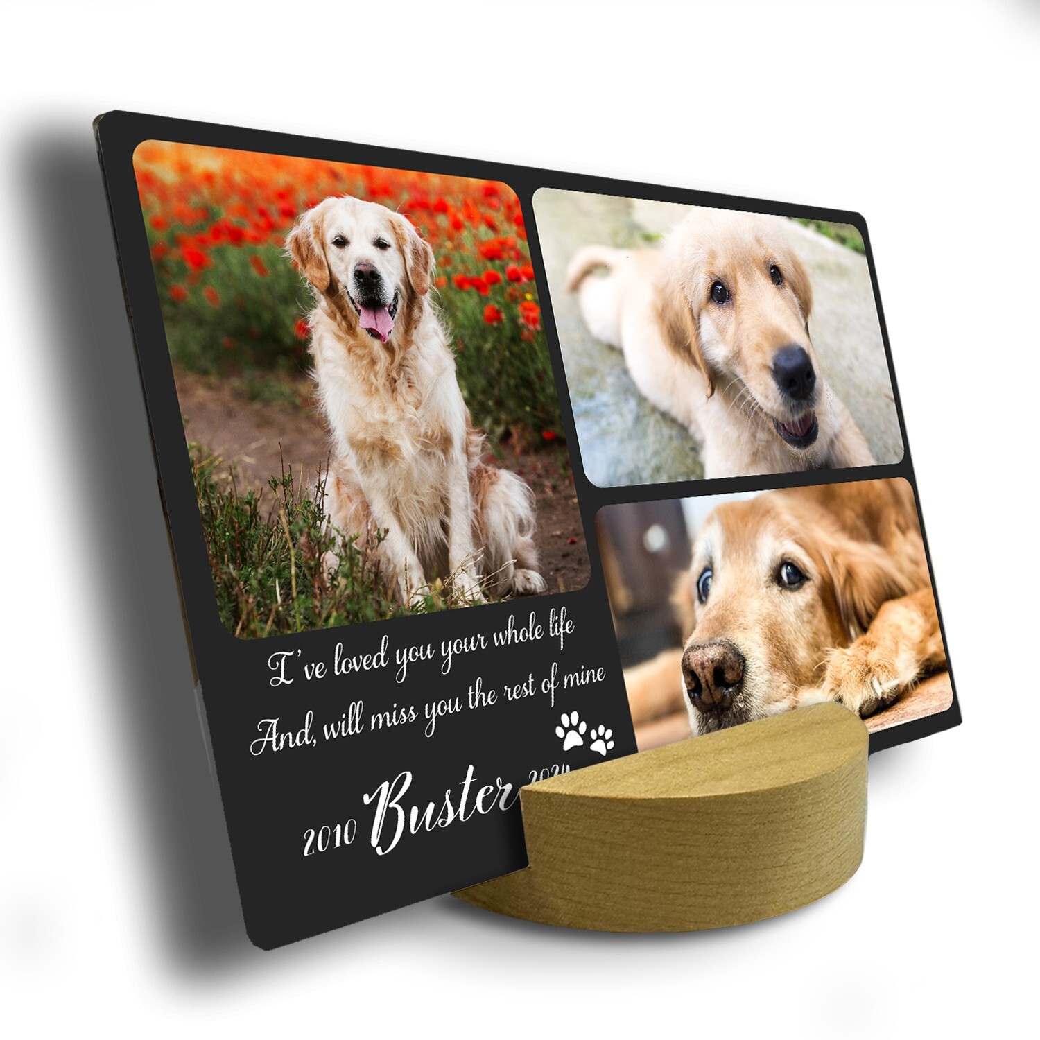 Personalized Pet Memorial Gifts with Photo of your Dog, Cat Custom Metal Print