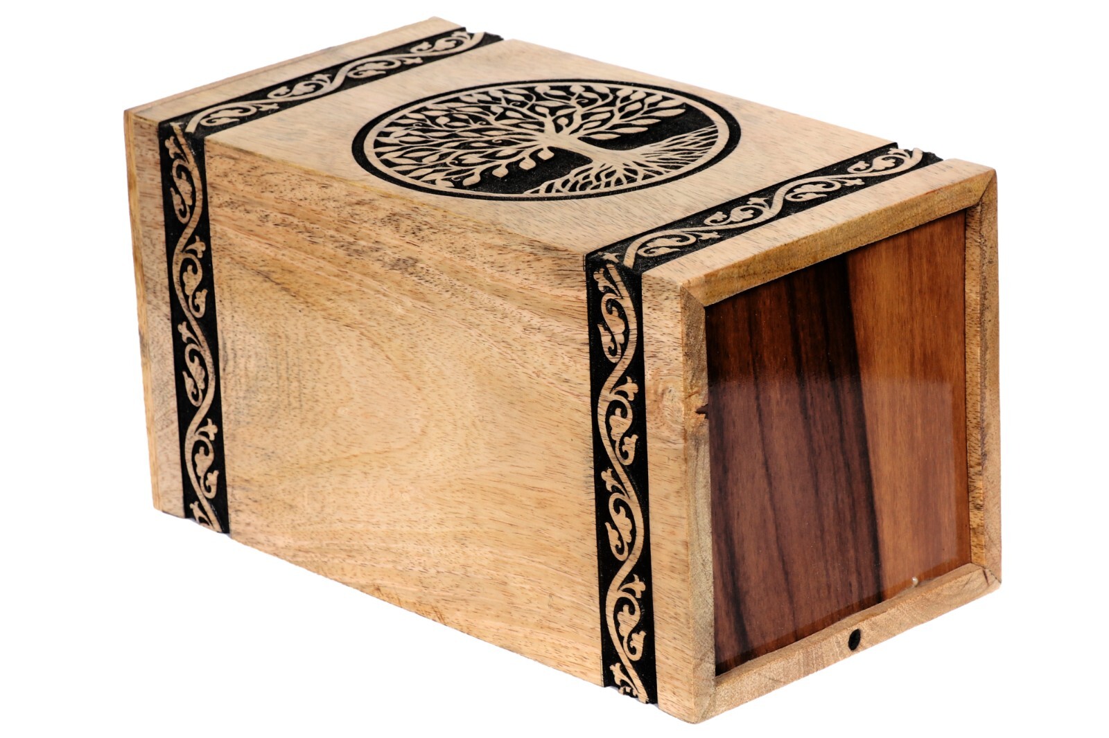 Human Ashes Adult Male Female, Wooden Urns Box Mango Wood Urns