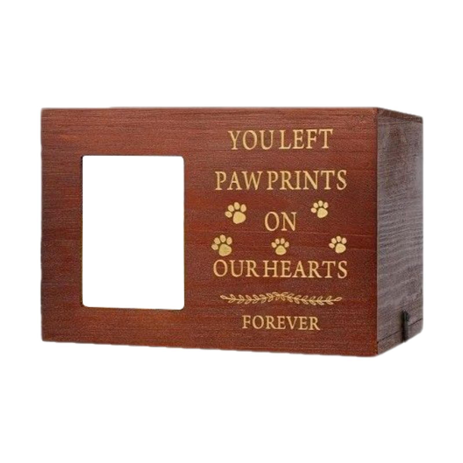 Wooden Pet Urn Keepsake Memory Box Comforting Resting Place Souvenir Remembrance