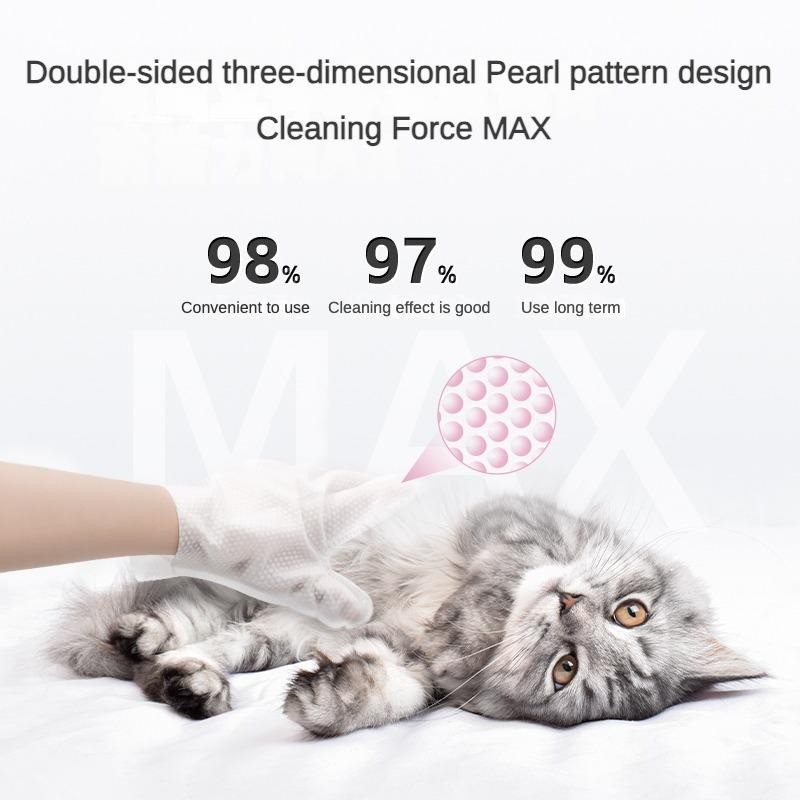 Pet Cleaning & Deodorizing Wipes for Dogs & Cats – Coconut Oil Grooming, Hypoall
