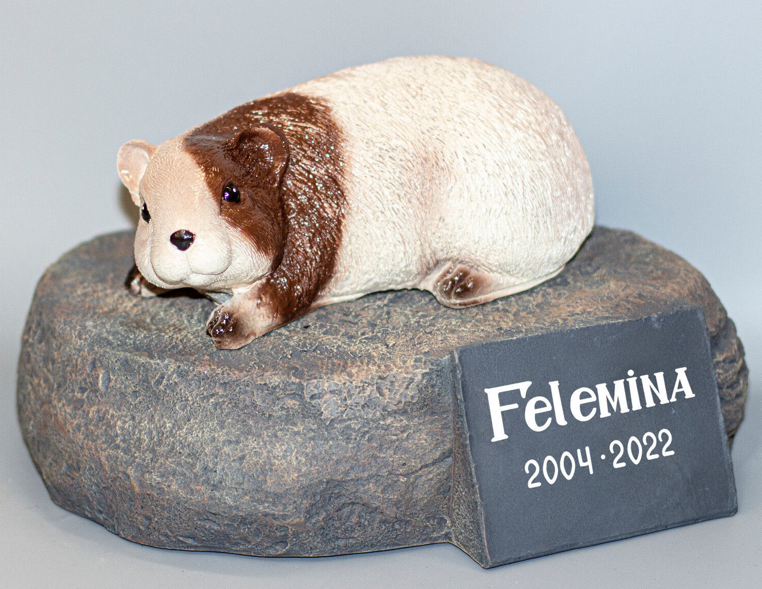 Guinea Pig Urn Pet Memorial Stone Plaque Cremation Statue Animal Grave Marker