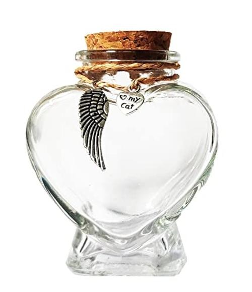 pet hair memorial bottle for dog, cat, dog, cat