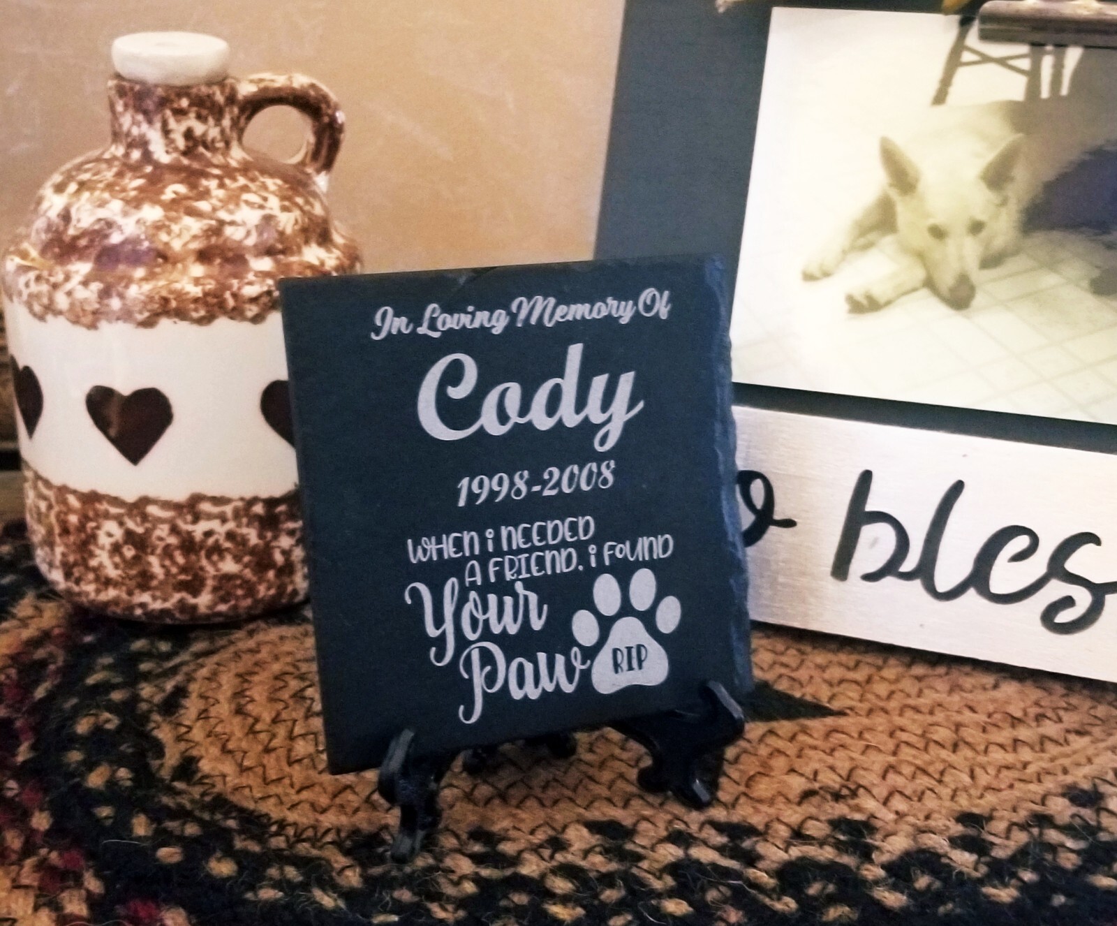 Personalized Pet Memorial Stone, Dog Memorial Stone, Pet Headstone Grave Marker