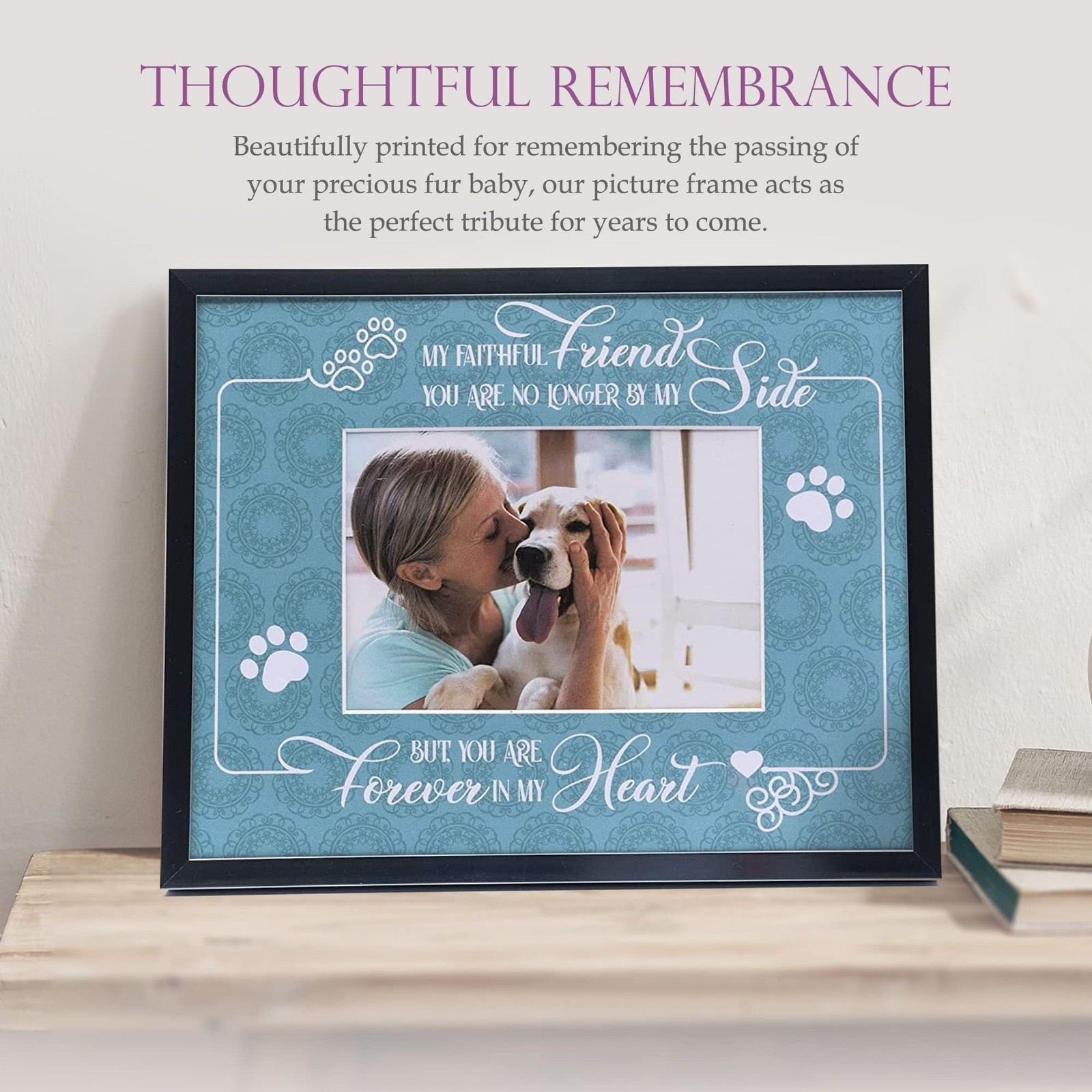 Majestic Zen Dog Memorial Picture Frame, Alum-Memorial Frame-M-24, Holds 4×6 …