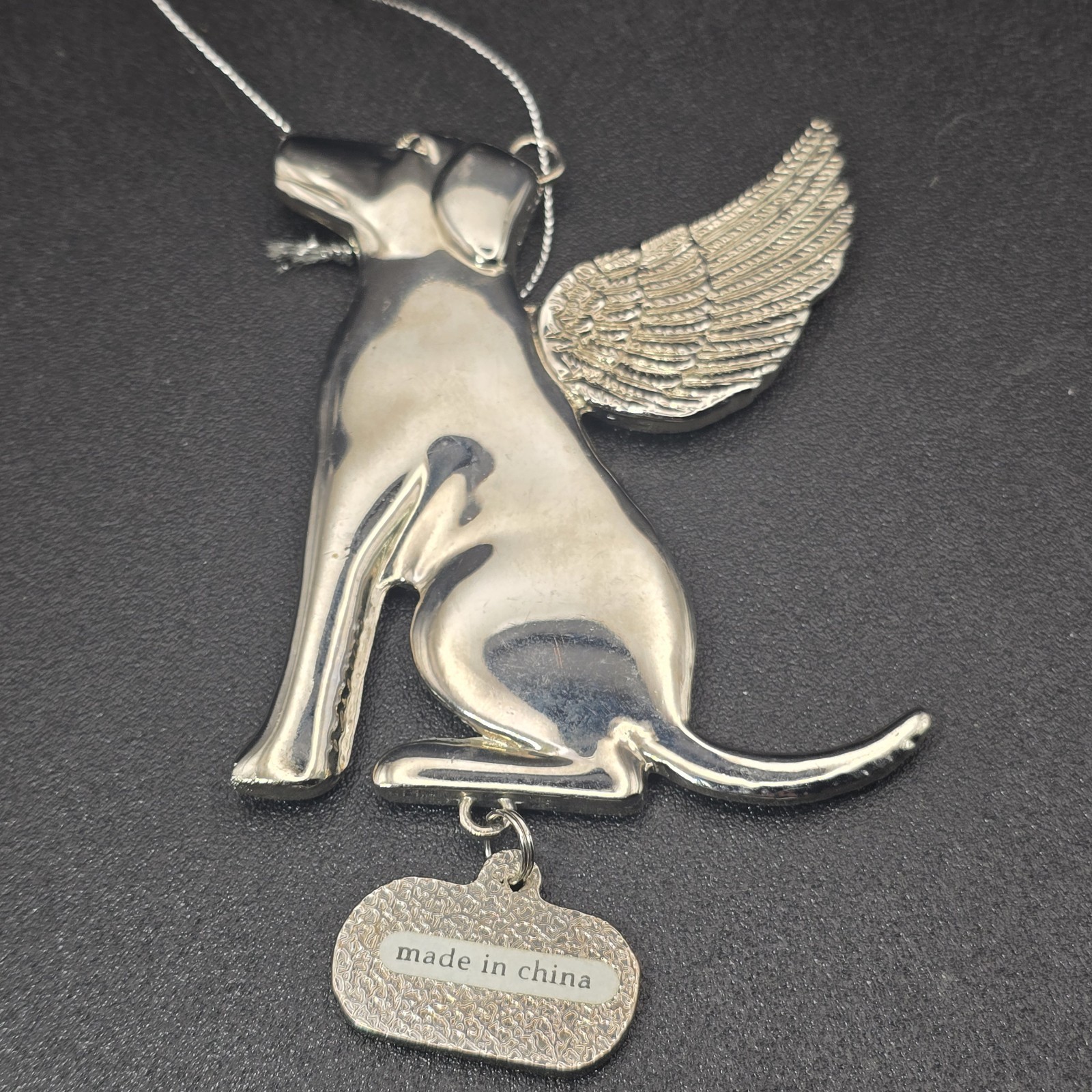 Dog Angel Memorial for Loss of Christmas Ornament Add A Name Puppy Metal