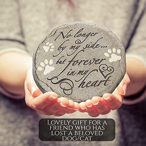 Pet Memorial Stone – No Longer By My Side But Forever In My Heart, Rainbow