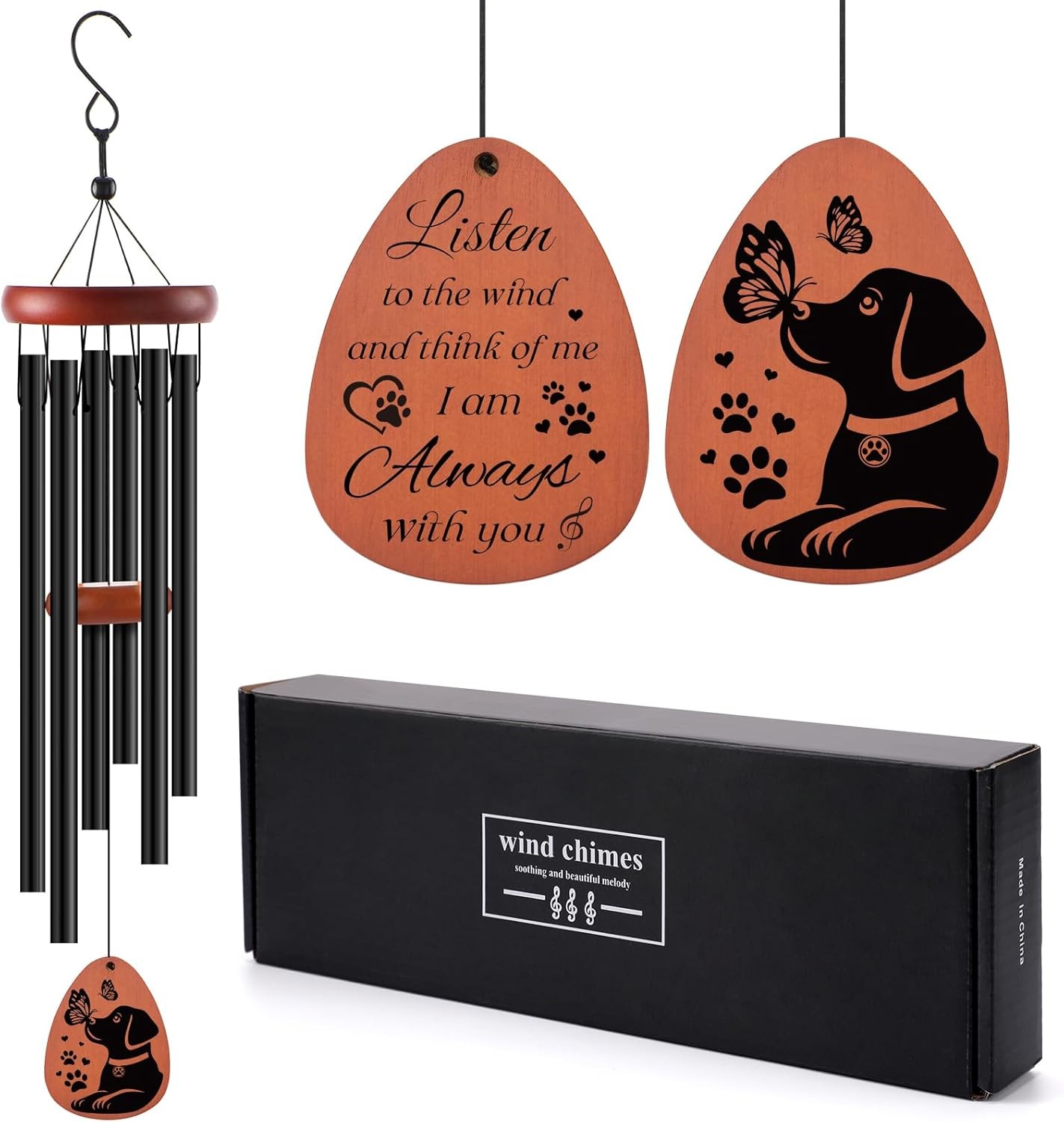 Dog Memorial Gifts Wind Chimes Loss of Dog Sympathy Windchime Puppy Passing Away
