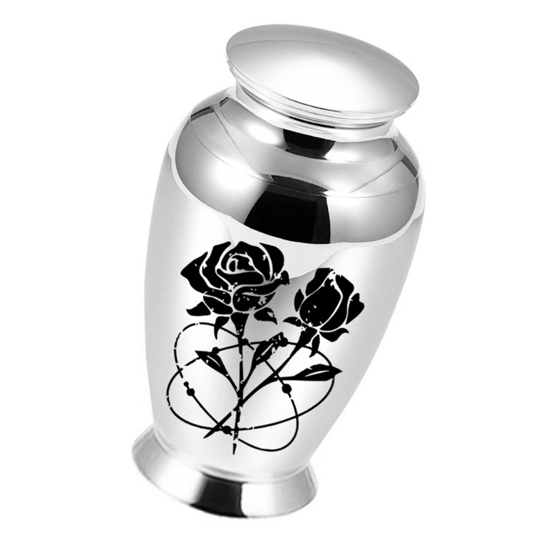 Metal Pet Memorial Urn Ashes Storage Holder Cremation Jar For Furs Ashes