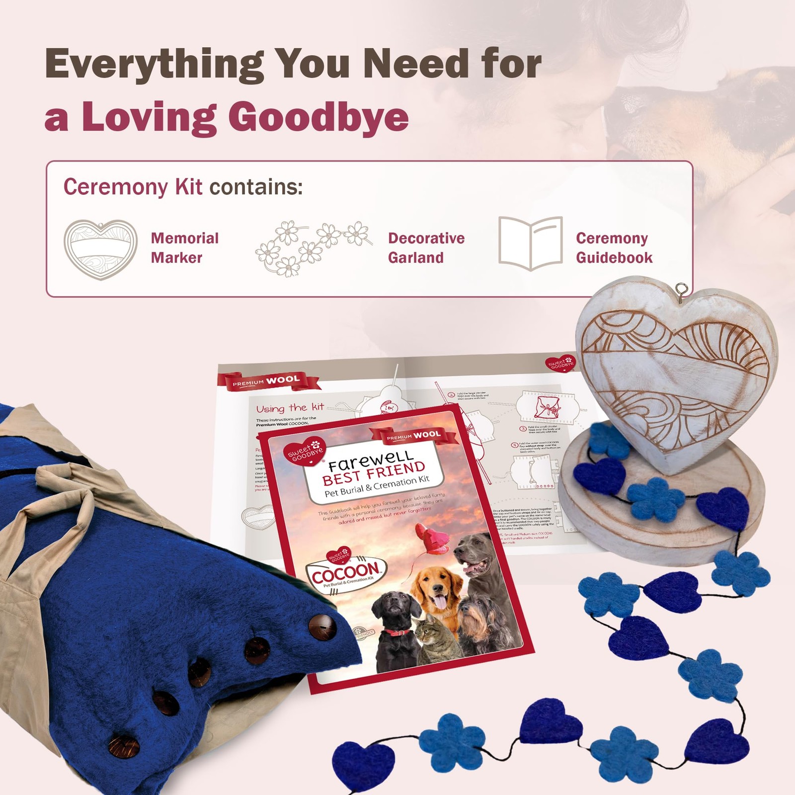 Sweet – Pet Ceremony Kit – For Dogs And Cats Choose Small Indigo