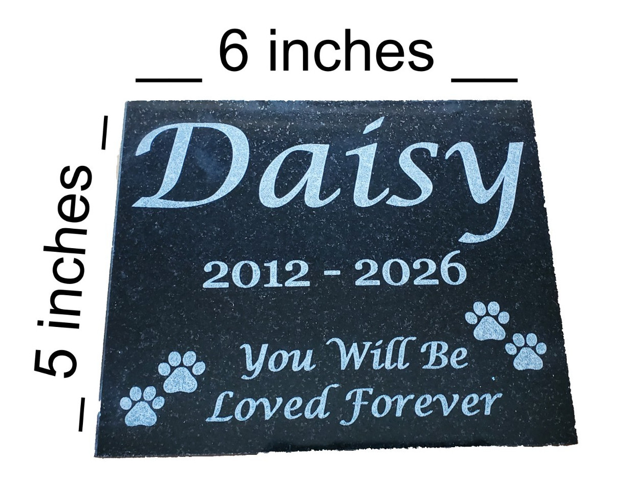 Grave Marker Headstone Garden Pet Loss Memorial Burial Stone Granite Plaque A4