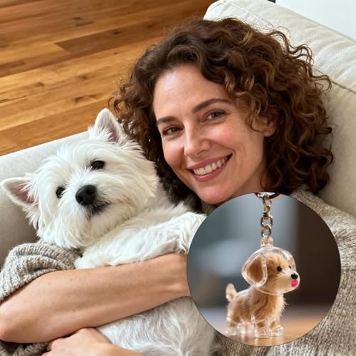 Dog Hair Keychain,Transparent Bottle for Fur,Dog Memorial Gifts for Loss,Pet