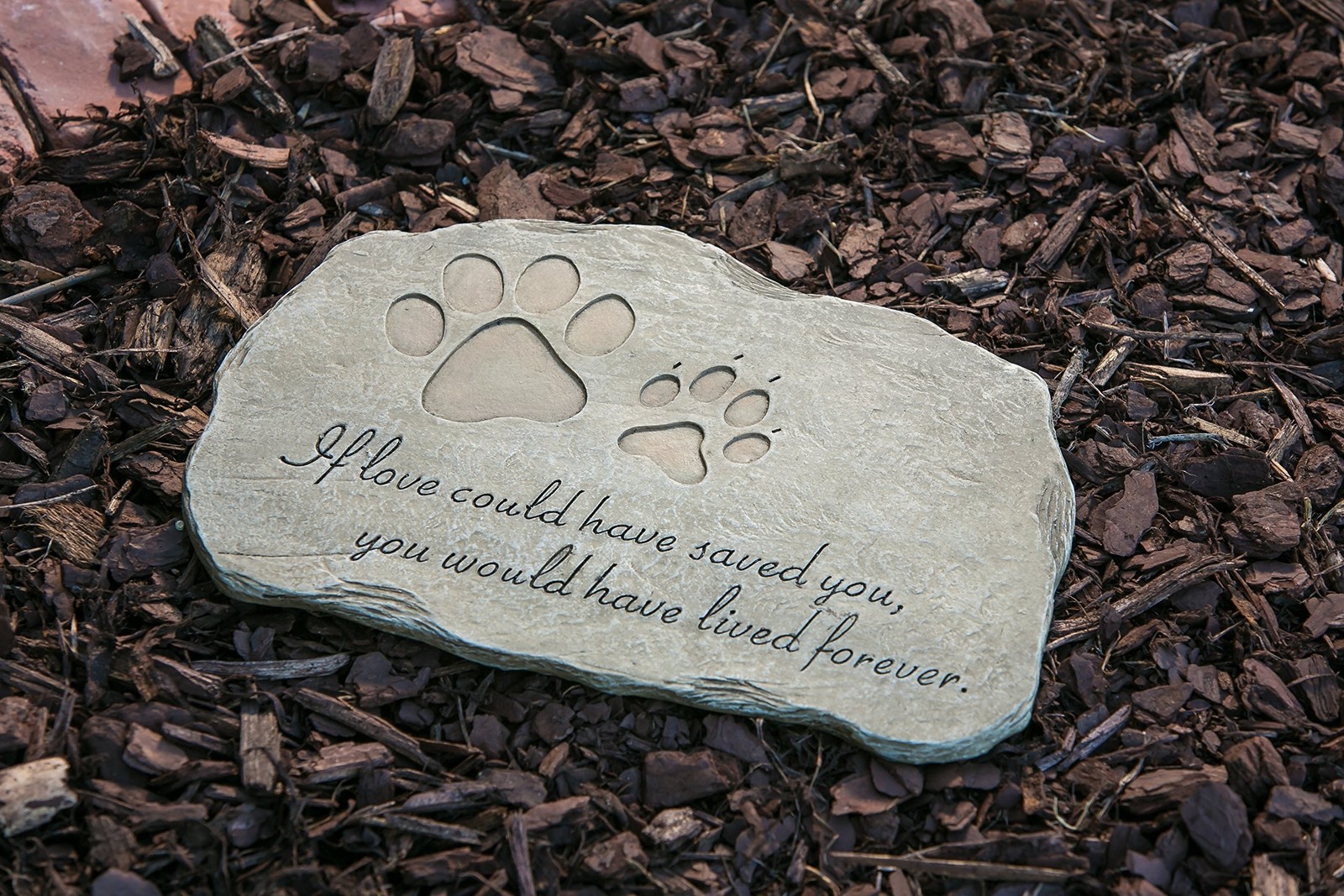 Evergreen Garden Pet Paw Print If Love Could Have Saved You Garden Memorial S…