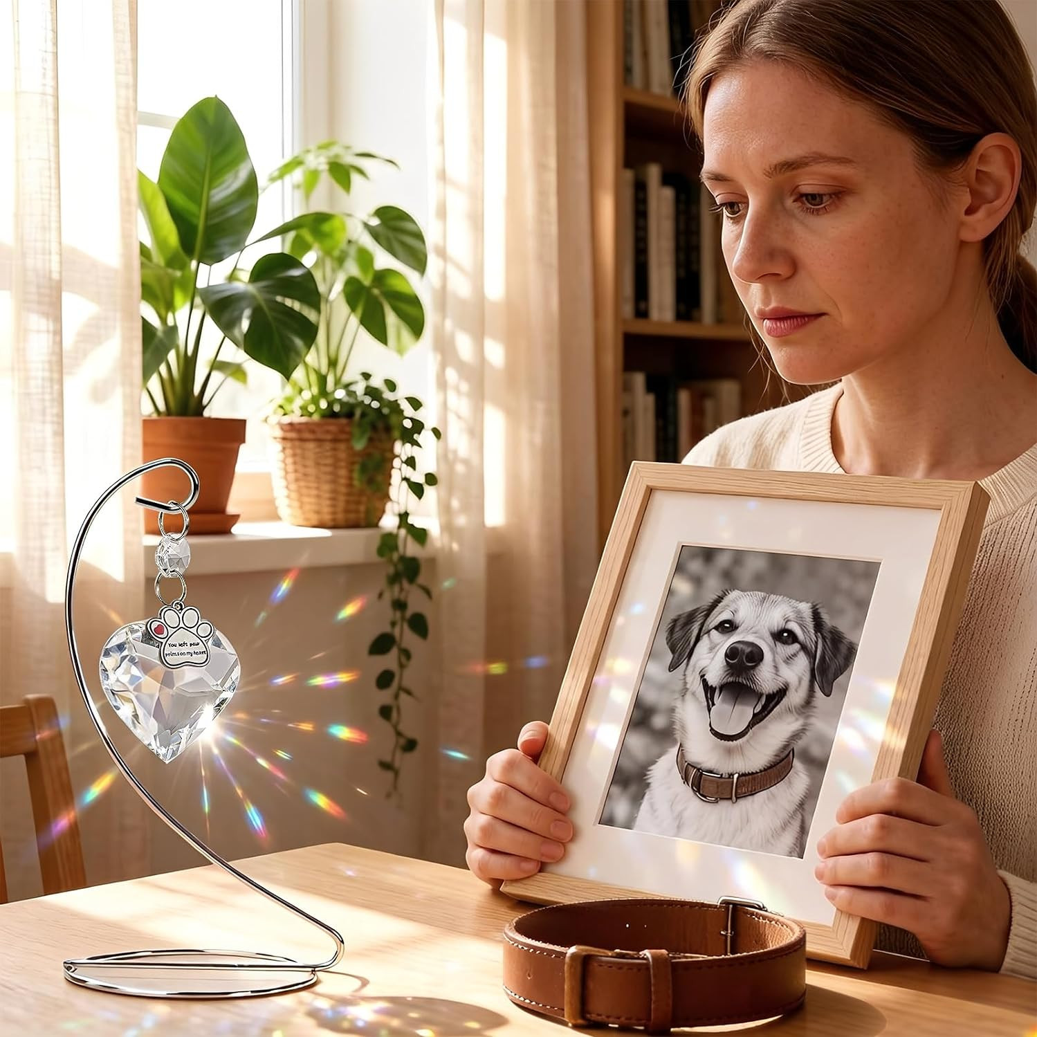 Pet Memorial Suncatcher – Dog Memorial Gifts for Loss of Dog or Cat