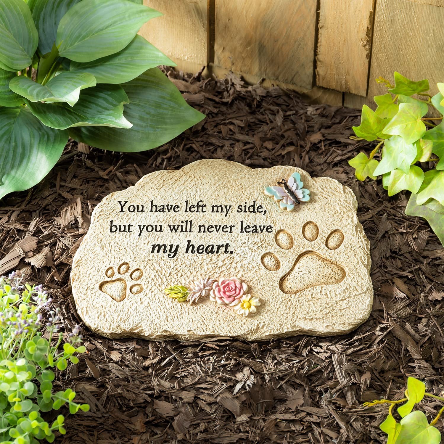Evergreen Pet Memorial Stones | You Will Never Leave My Heart | 11.5 inches W…
