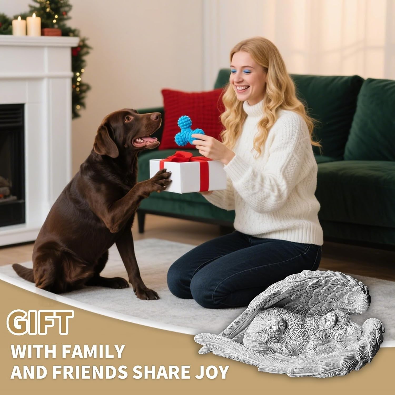 Dog Memorial Gifts for Loss of Dog Resin Pet Memorial Statue Guardian Angel