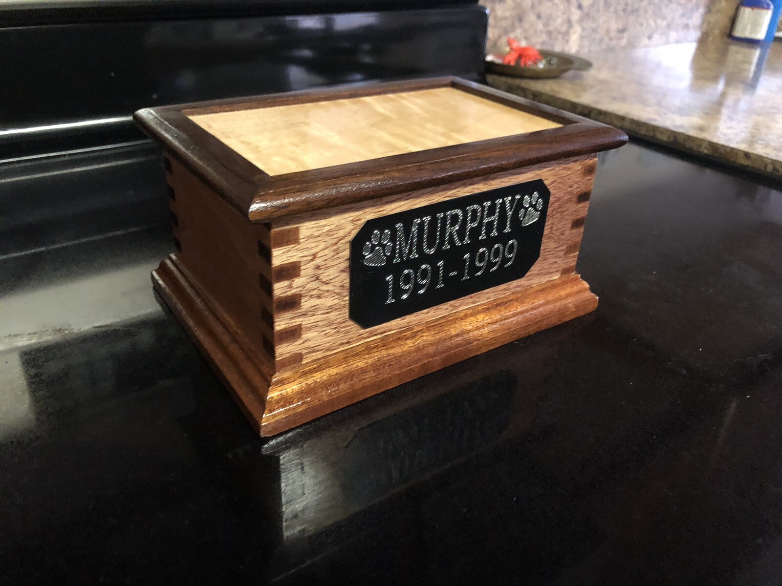 003- Pet Urn Customizable ￼for Small Dogs or Cats Personalized Hand Made