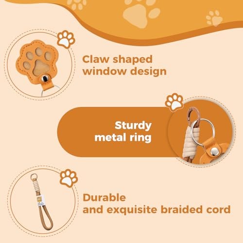 Pet Hair Keepsake Cat Dog Fur Keychain Pet Paw Shaped KeyChain Cat Fur Style1