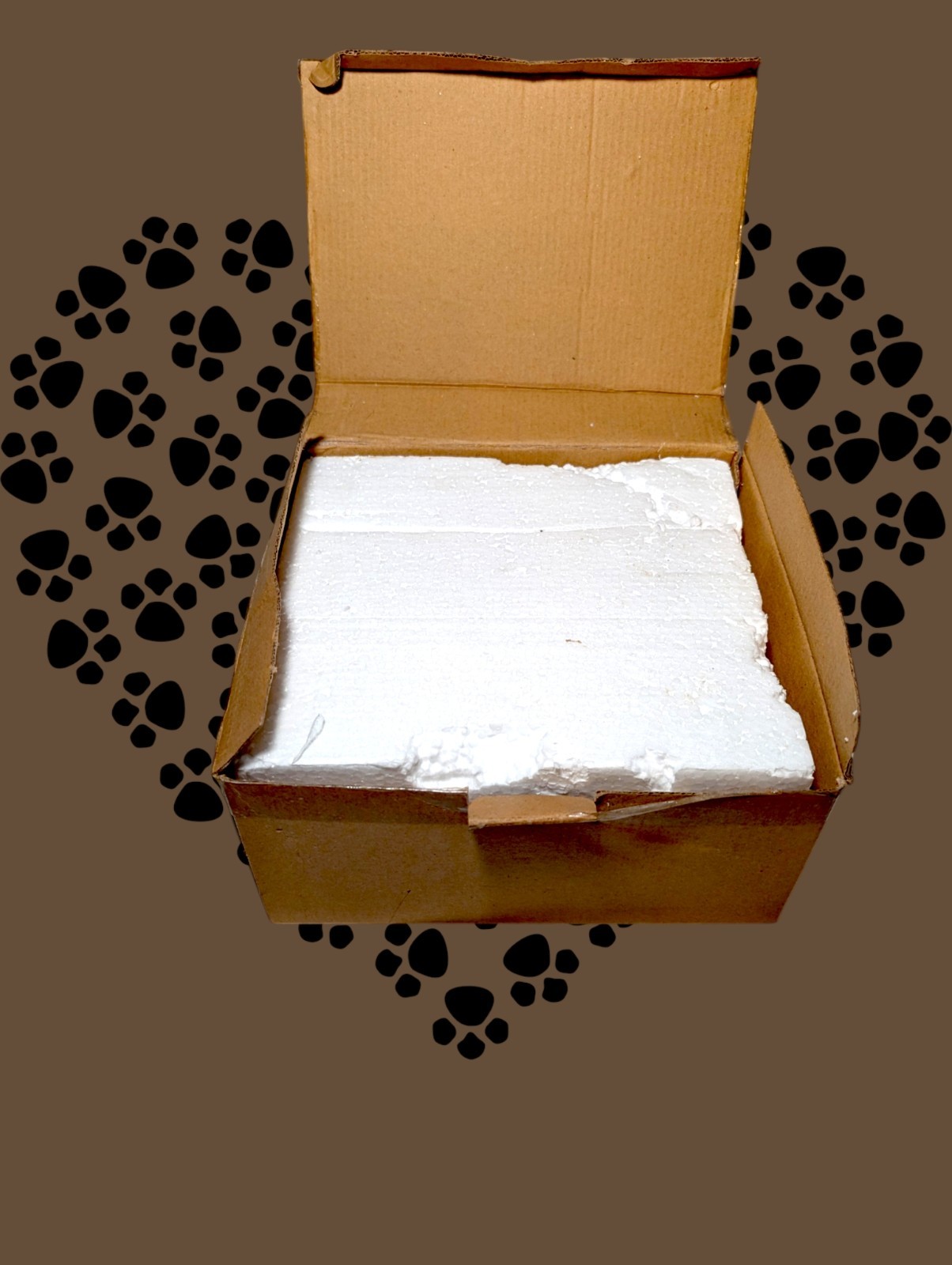 PET DOG Memorial Stone PAW PRINTS Free Standing Remembrance 3D Brown Plaque
