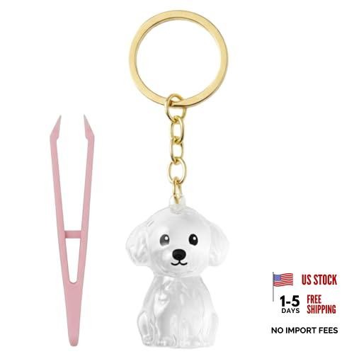 Cat/Dog Hair Collector Keychain Charm Memorial Bottle Memorial Storage Dog 1