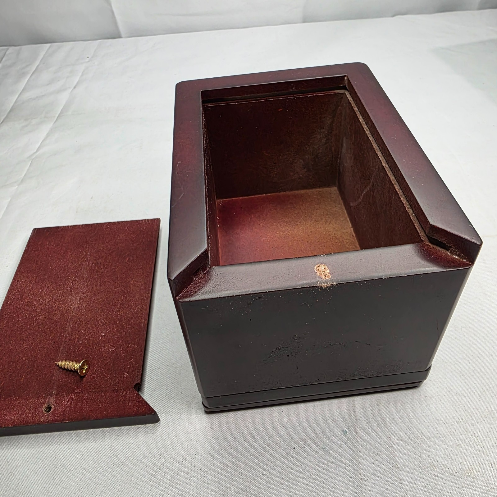 Cherry Wood Photo Box Urn Human Keepsake Pet Cremation Memorial Loss Remembrance