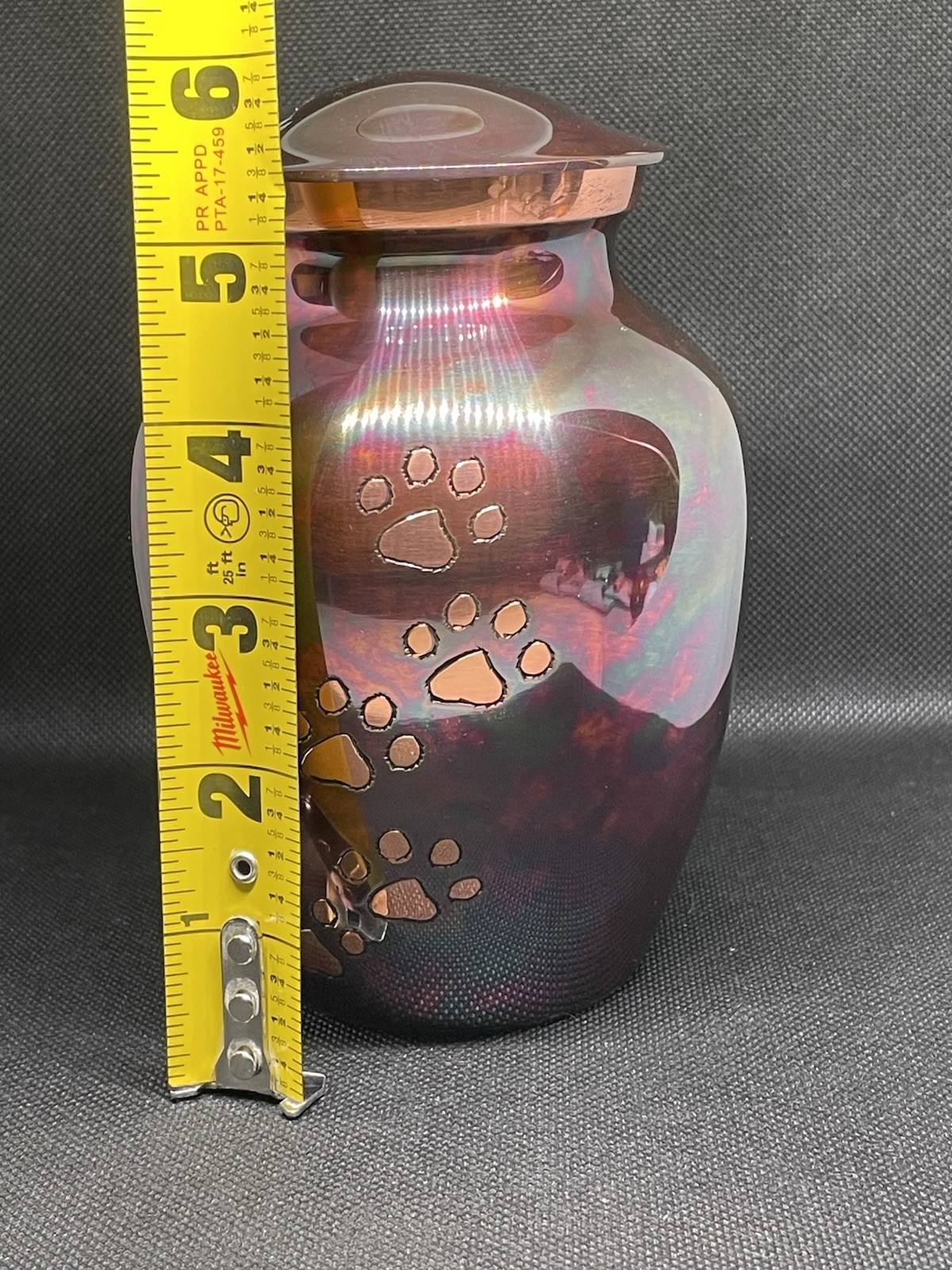 Ottillie Paws Legacy Series Pet Urn for Dogs and Cats -Raku- Small up to 25 lbs