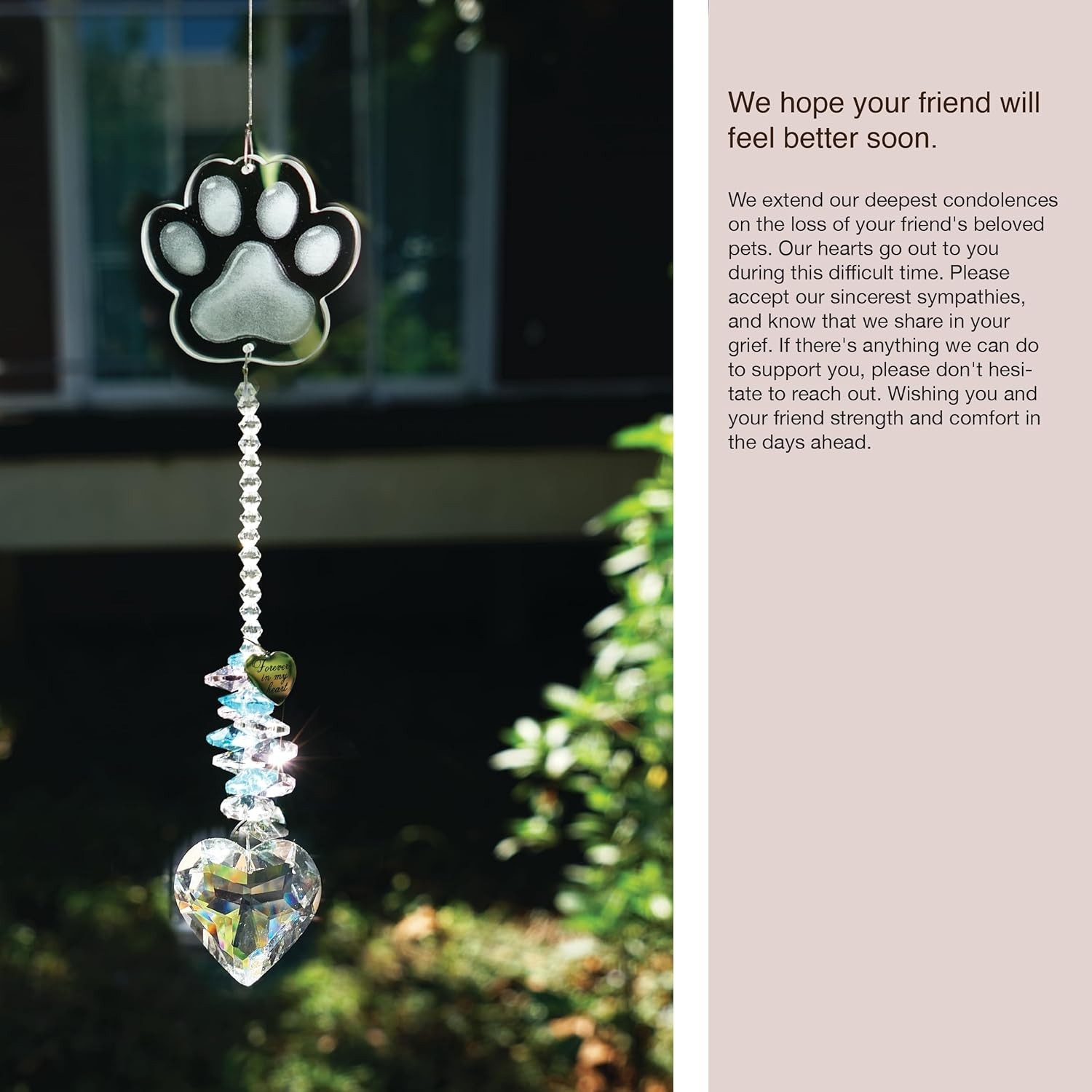 Customizable Crystal Pet Memorial Suncatcher – Cherish Pet Memories Beautifully