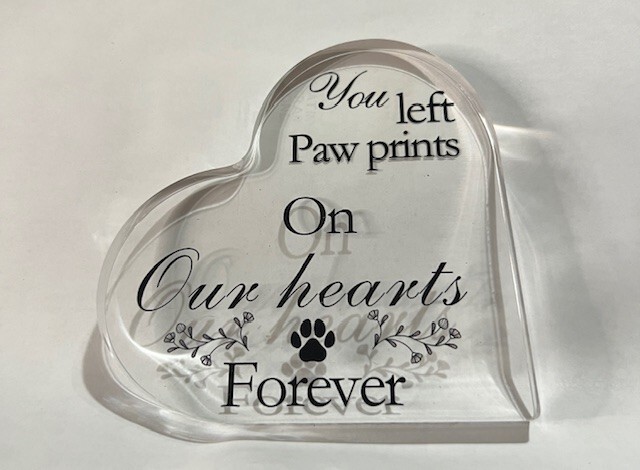 Pet Memorial Heart Remembrance and Bereavement Gift, 12 Variants For Pet Lovers