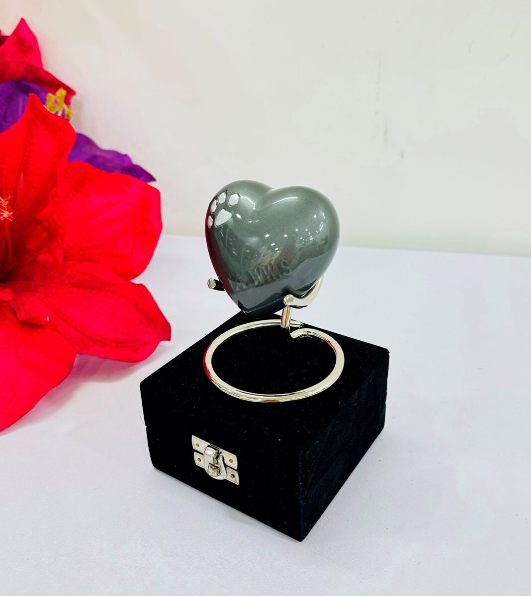 Heart Urn Keepsake Cremation Paw Urn for Human pet Ashes Urn Heart Shaped – Perf