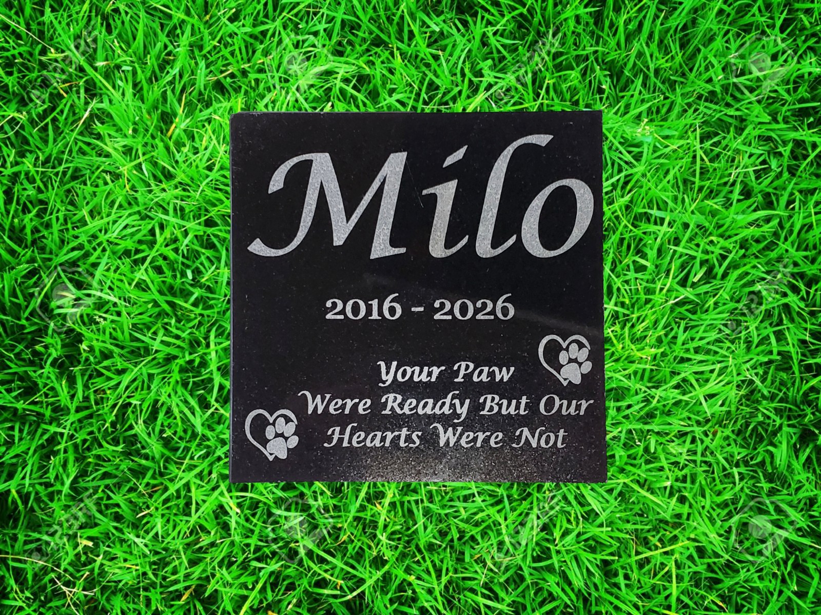 Grave Marker Headstone Garden Pet Loss Memorial Burial Granite Stone Plaque d12