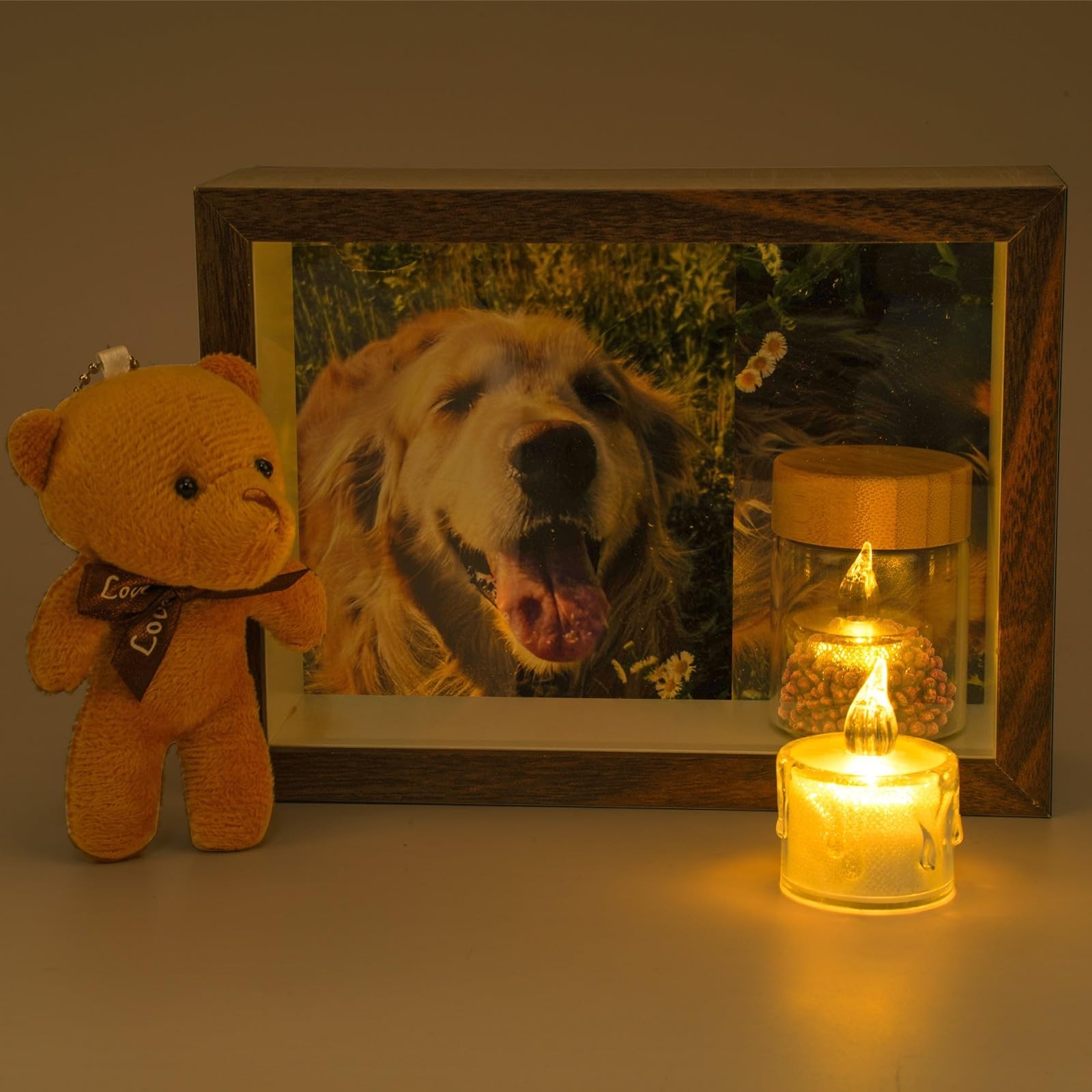 Sognotoy Wooden Dog Memorial Picture Frame 7×5 Sympathy Gift