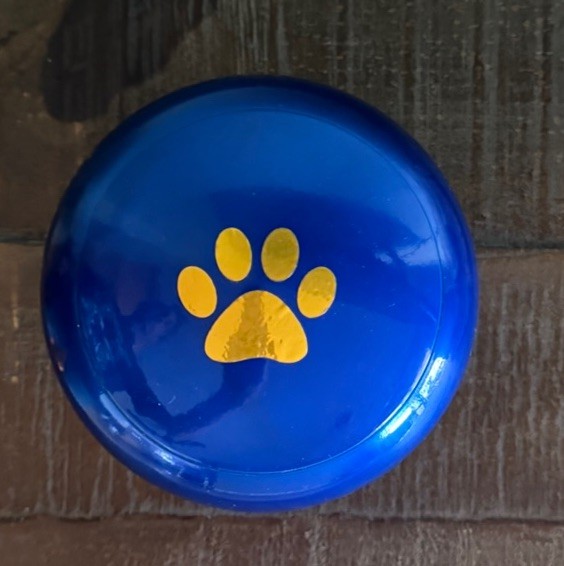 Paws Engraved Pet Cremation Blue Urn for Small Dogs and Cats Ashes