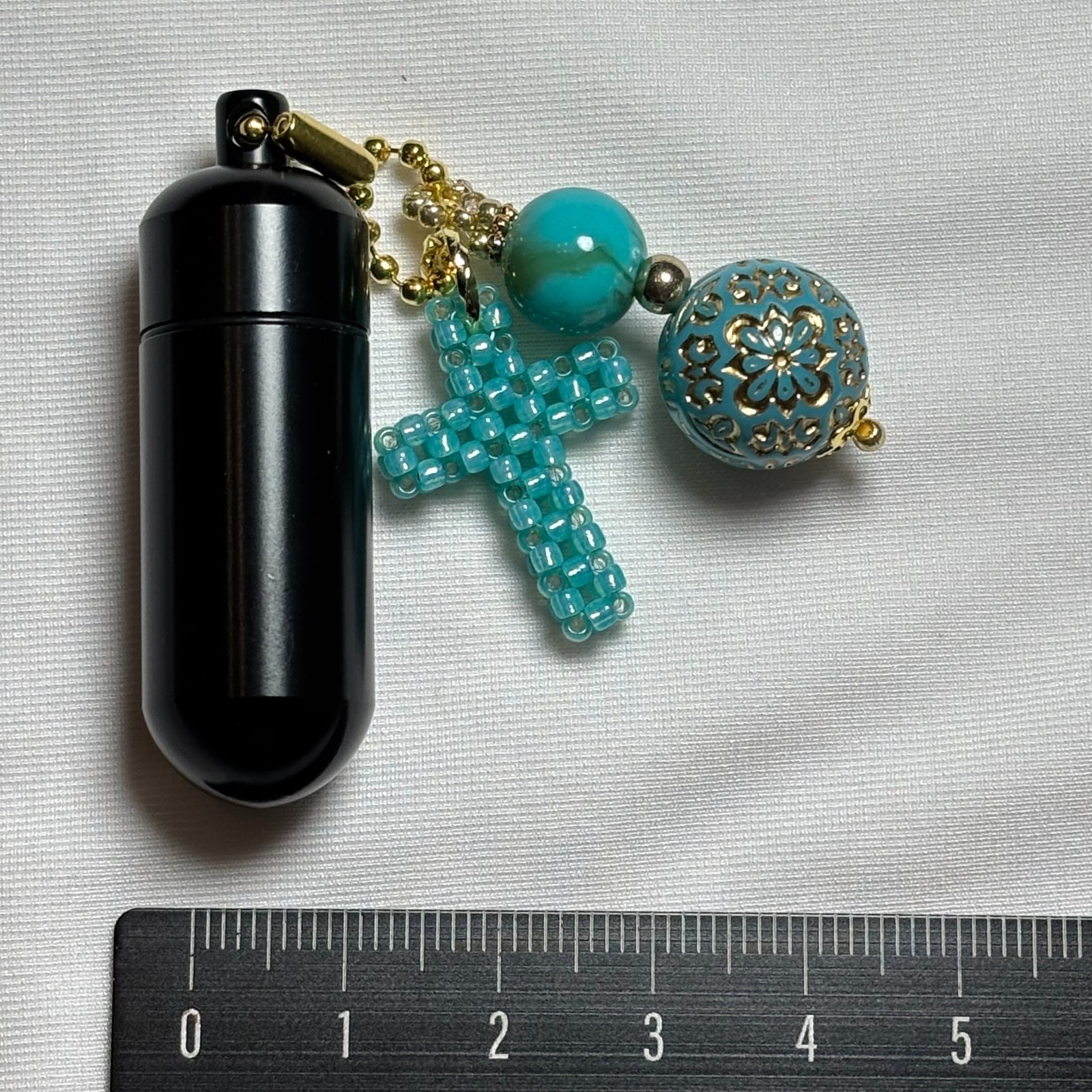 Cremation Ashes Keychain – Cremation Keepsake(green cross and green orb)