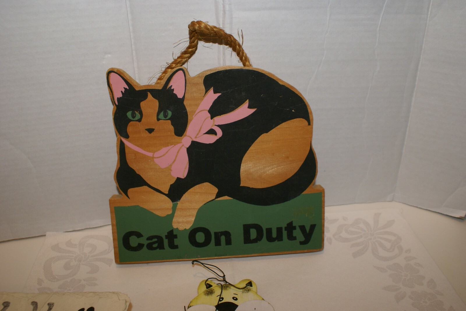 CAT lovers set of 4 HANGING PLAQUES (1) SLATE (3) WOODEN SEE PICTURES