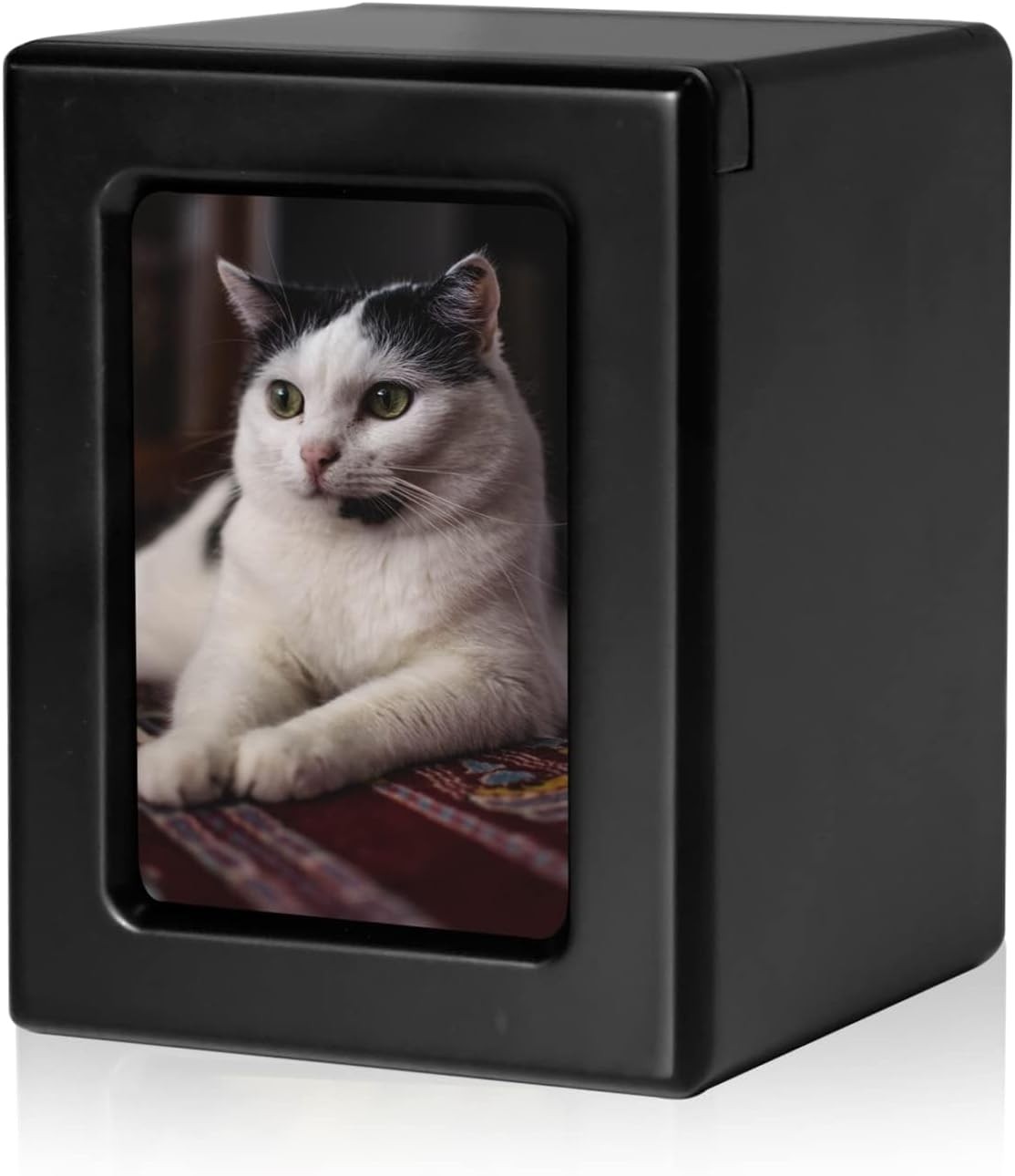 PCS Pet Urns for Cats, Cat Photo Urn, Cat Urns for Ashes,Pet Cremation Box Black