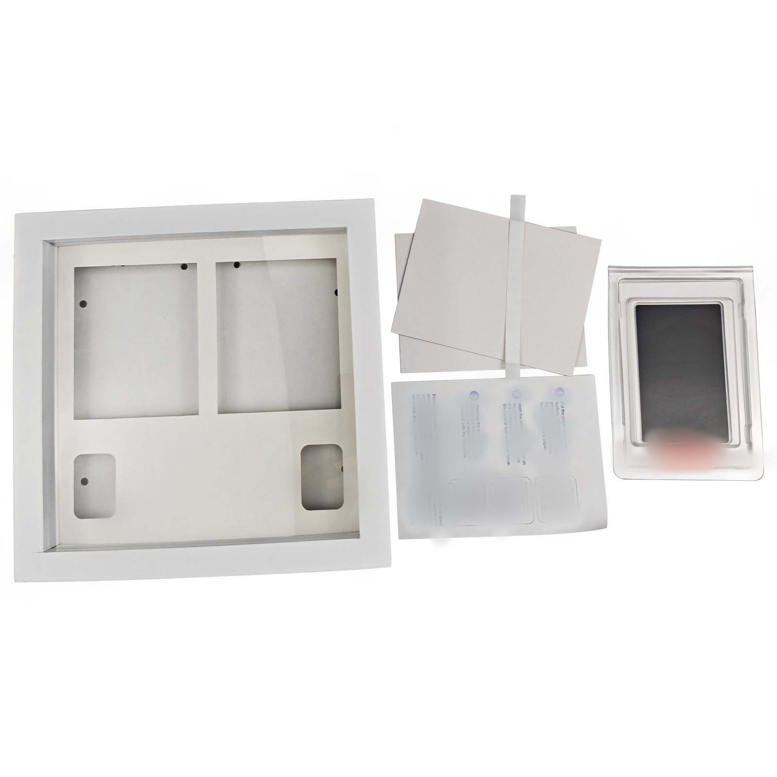Pet Memorial Picture Frame, Pet Paw Print Impression Kit For Dogs & Cats(White)