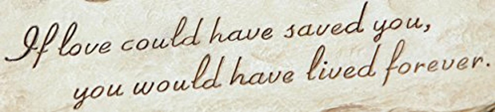 Pet Paw Print If Love Could Have Saved You Garden Memorial Stone | Outdoor