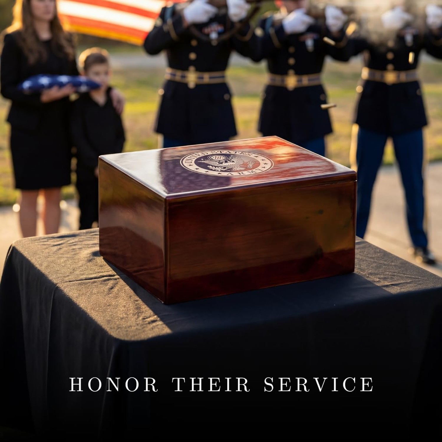 Bey-Berk Officially Licensed U.S. Army Military Urn – Large Cremation Urn for…