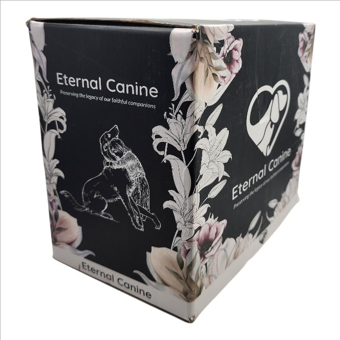 Pet Memorial Urn Wooden Keepsake Box Shadow Box Paw Print Photo Album Set