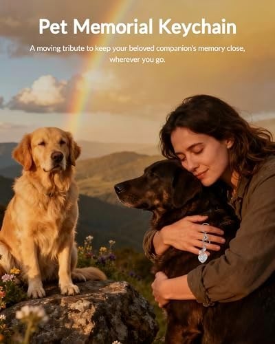 Pet Memorial Gifts for Loss of Dog, Rainbow Loss Sympathy Gift Bridge Keychain f