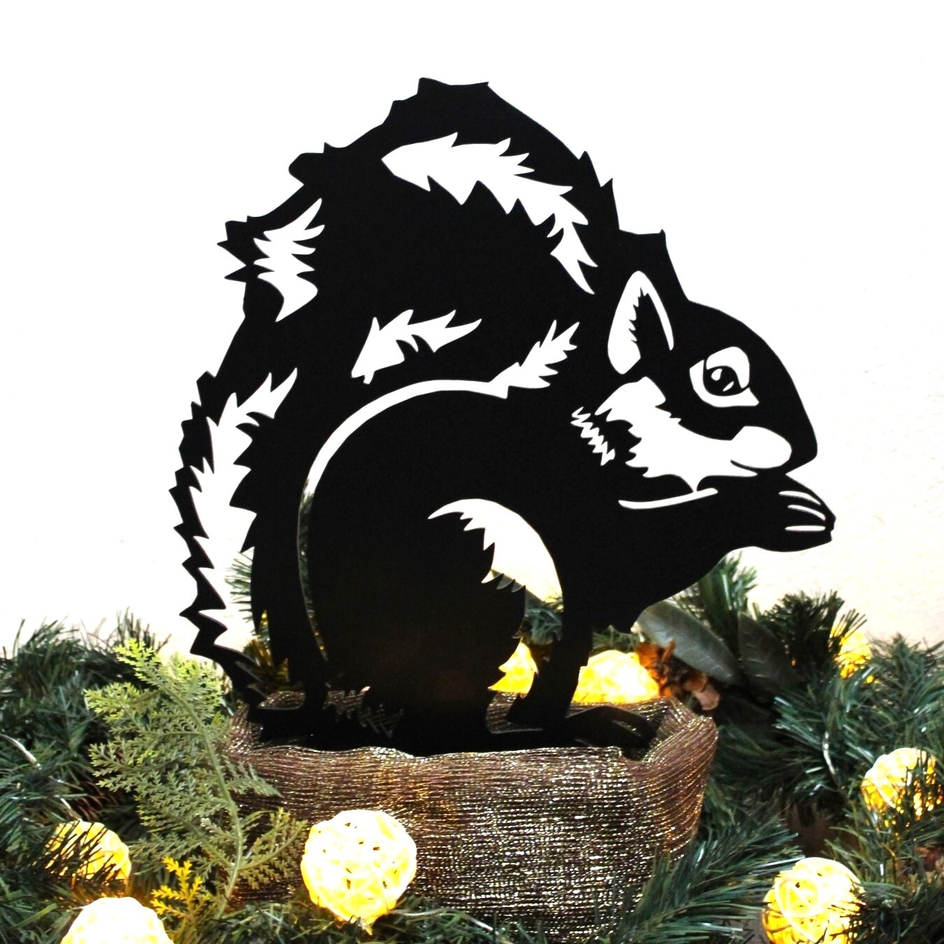 Squirrel Black Metal Animal Silhouette