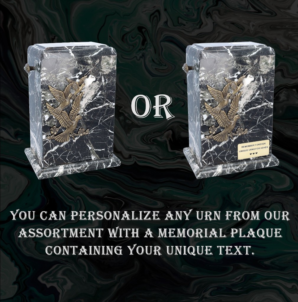 Stone Cremation Urns, Natural Onyx Funeral Urns, Urns With Doves, Beautiful Urns