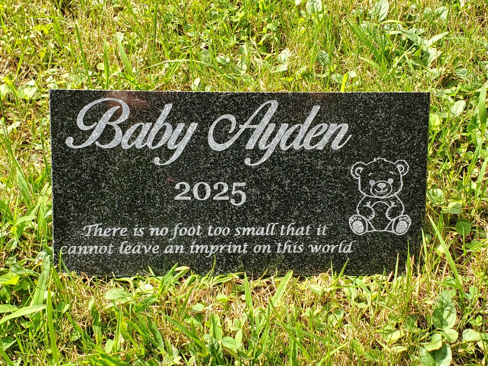 Custom Baby Grave Marker Custom Infant Headstone Child Garden Memorial Stone t15