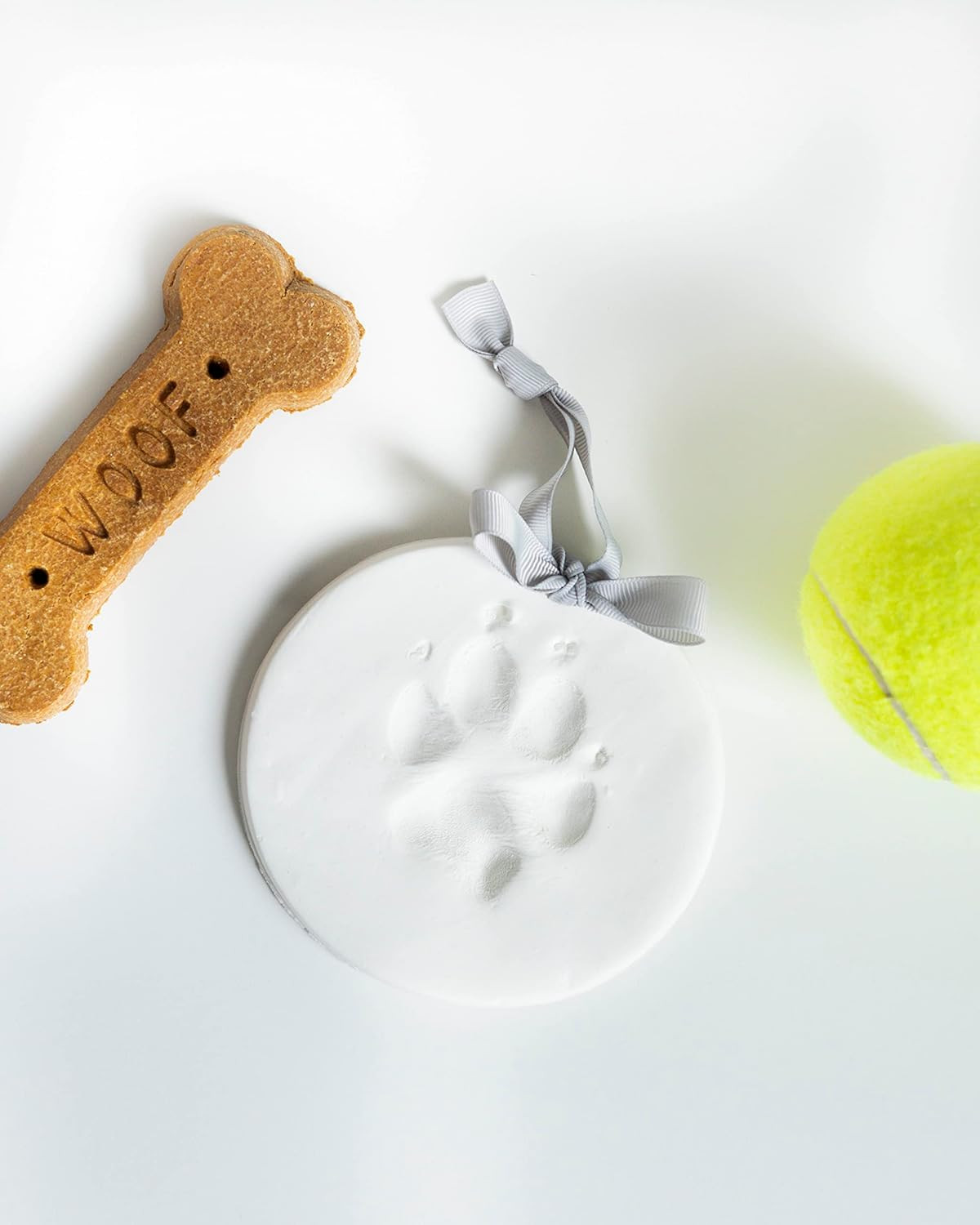 Pet Paw Print Keepsake Ornament Kit, Memorial Clay Paw Impression for Dogs & Cat