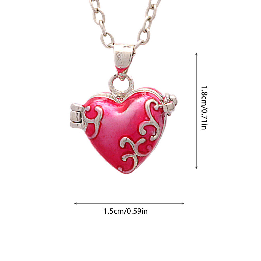 Brass Vintage Heart-shaped Pendant Can Openable Pet Ashes Hair Container